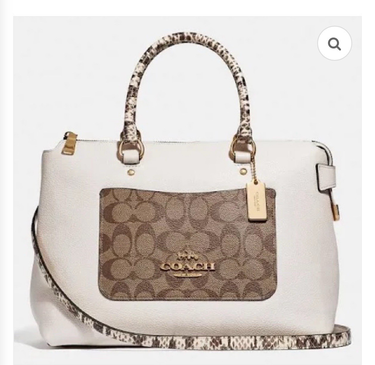 Coach Emma Python Embossed Crossbody Shoulder Bag… - image 11