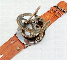 Sonnenuhr Uhr Messing Maritim Sonnenuhr Kompass Lederarmband Vatertag