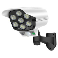 Outdoor LED Light Solar Power Dummy Security Camera Fake Waterproof Surveillance