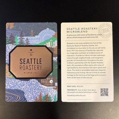 Starbucks Reserve Seattle Roastery Microblend Taster Card (2023)