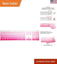Ombre Pink Silicone Keyboard Cover for 2017 Magic Keyboard A1843, Backlit Design