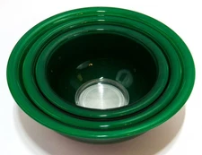 Pyrex Vintage Glass Mixing Bowls, Forest Green Color, 1L, 1.5L & 2.5L Sizes