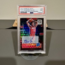 2022 Optic TyTy Washington Jr RC Rated Rookie Black Pandora /25 Case Hit PSA 9