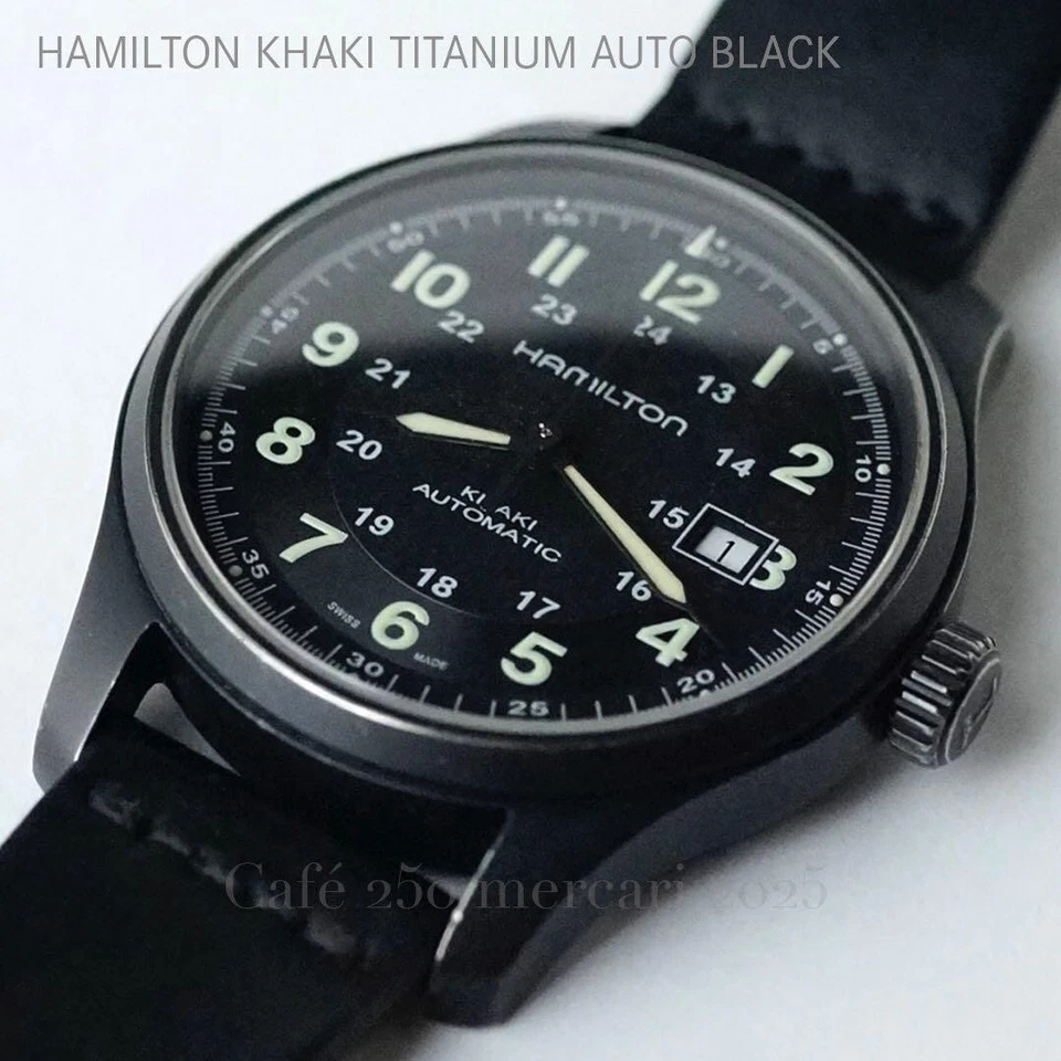 Hamilton Cáqui Campo Titânio Auto Relógio Masculino Leve Durável Militar - Imagem 2 de 4