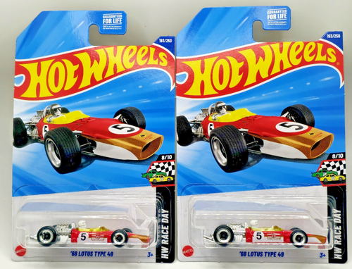 Hot Wheels 1/64 - Lotus Type 49 1968 - Série Race Day 2025 - Rouge - Neuf