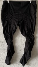 Sweetflexx Women s Size 18 Black Front Resistance Band W/ Pockets Leggings NWOT