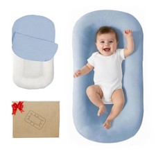 Infant Support Cushion 0-24 Blue Cotton Polyester Removable Cover