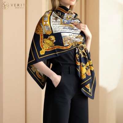 SELTENES VINTAGE HERMES Seidentuch ''In Salzburg'' Carre 90 designed by Loic...