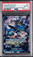 2025 ONE PIECE OFFLINE REGIONALS PACK 2025 SEASON 2 047 TRAFALGAR LAW PSA 10