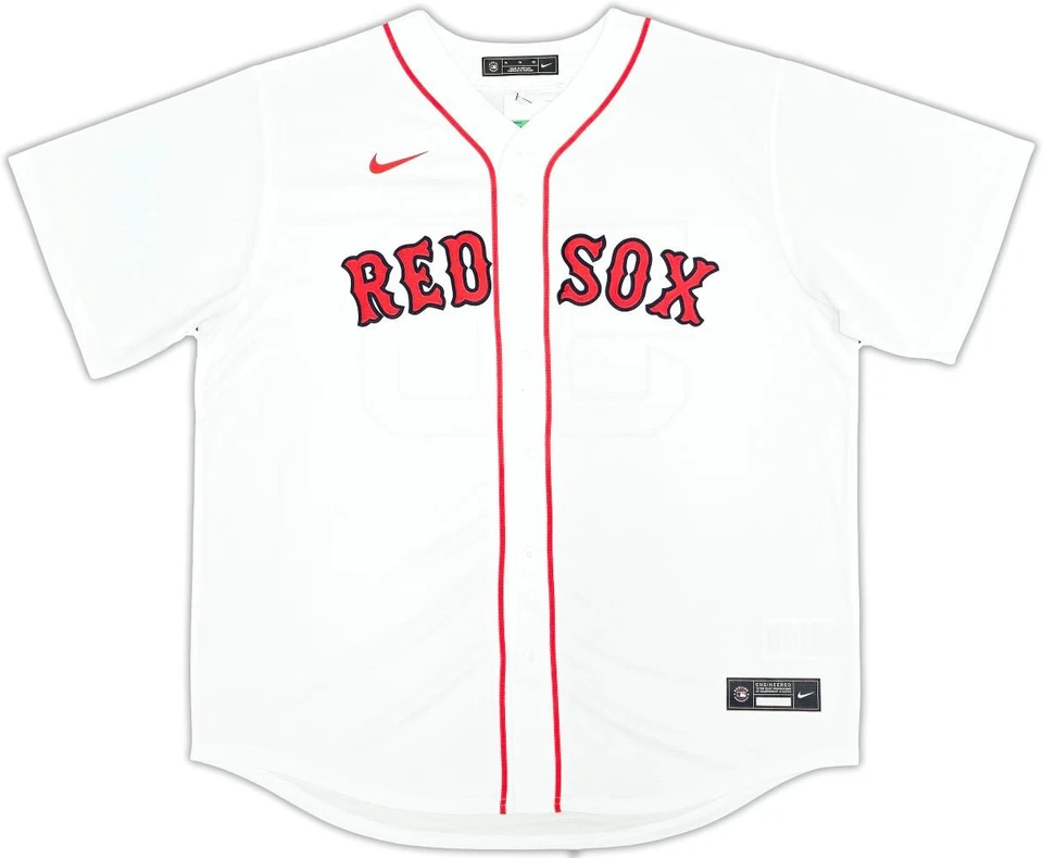 Camiseta deportiva de béisbol Nike réplica firmada por Mookie Betts de los Medias Rojas de Boston JSA Foto 3 de 4