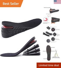4-Layer Height Increase Insoles for Men - Discreet Comfort and Height Boost