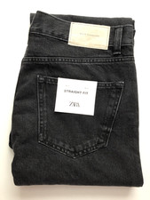 ZARA STRAIGHT FIT JEANS ~  SIZE 32 UK  ~  CHARCOAL