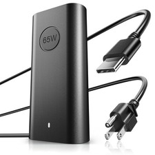 Replacement for Dell Laptop Charger 65W Watt USB Type C AC Power Adapter