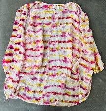 Anthropologie Tie Dye Kimono One Size Summer Beach Swim Cover Up Boho Hippie