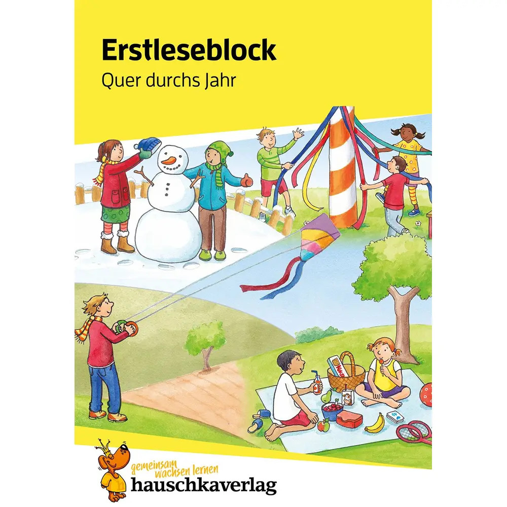 Lese-Rätselblock – Unsere vier Jahreszeiten! Lesen lernen 1. Klasse: Ein Lese-Rätsel pro Seite mit Silben-Trennung für Erstleser, Jungen, Mädchen (Übungshefte & -blöcke für erstes Lesen, Band 506) - Bild 2