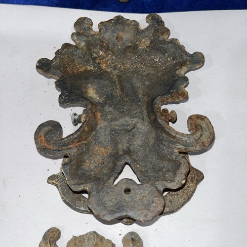 3 Gargil CAST IRON PIECE SATYR, DEVIL Mid Evil DOOR KNOCKER - Picture 5 of 11