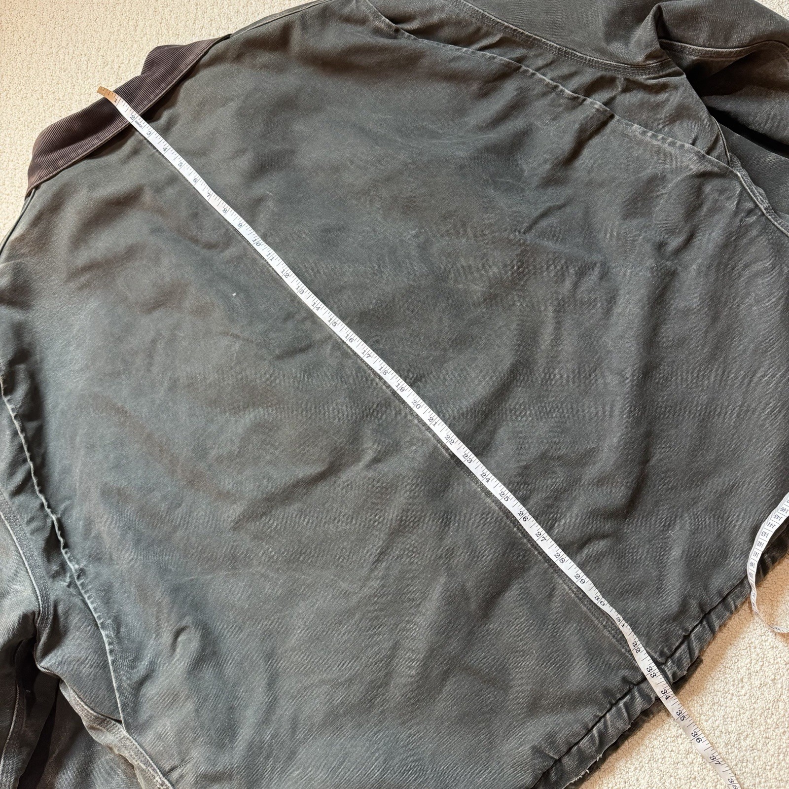 Vintage Carhartt Men's 5XL Moss Green Canvas Workwear Arctic Coat Jacket C26 MOS thumbnail 14