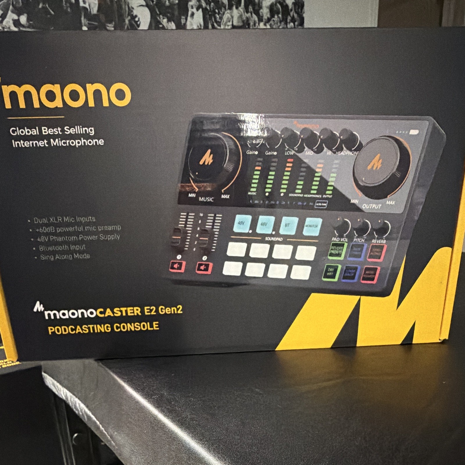 MAONO MaonoCaster E2 Gen2 USB Audio Interface Dual XLR Phantom Power BT