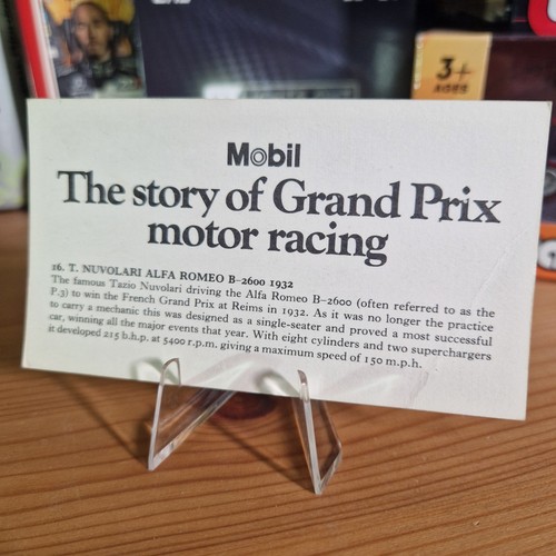 Tazio Nuvolaro 1971 Mobil Story of Grand Prix F1 Memorabilia Zigarettenkarte #16 - Bild 2 von 2