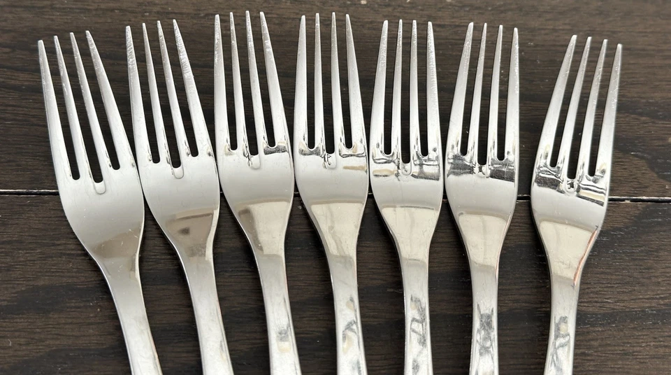 Splendide 18/10 Stainless Steel Vietnam Lot Of 7 Salad Fork - Image 2 of 4