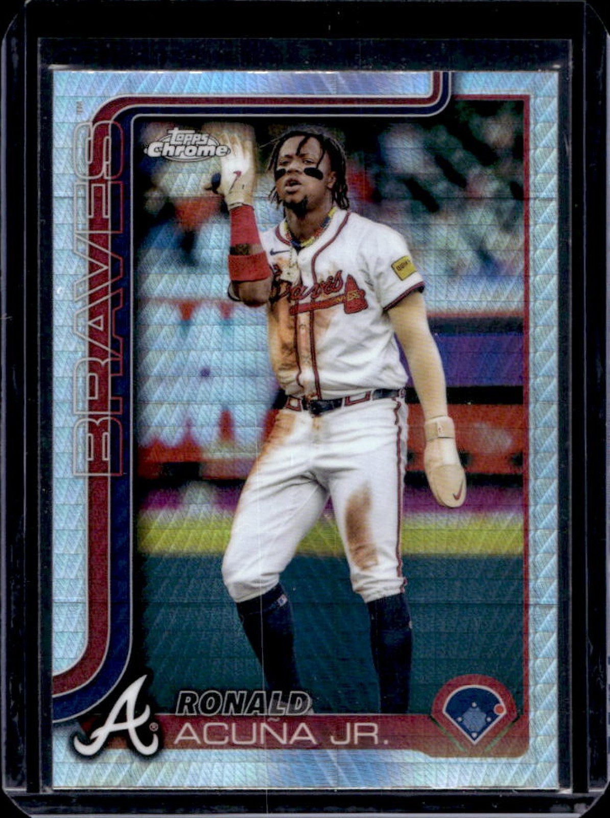 2025 Topps Chrome Ronald Acuna Jr. Prism Refractor #257 Braves