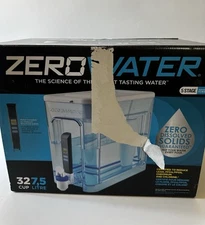 ZeroWater 32 Cup Water Filter Dispenser 5-Stage Filtration w/ TDS Meter Open Box