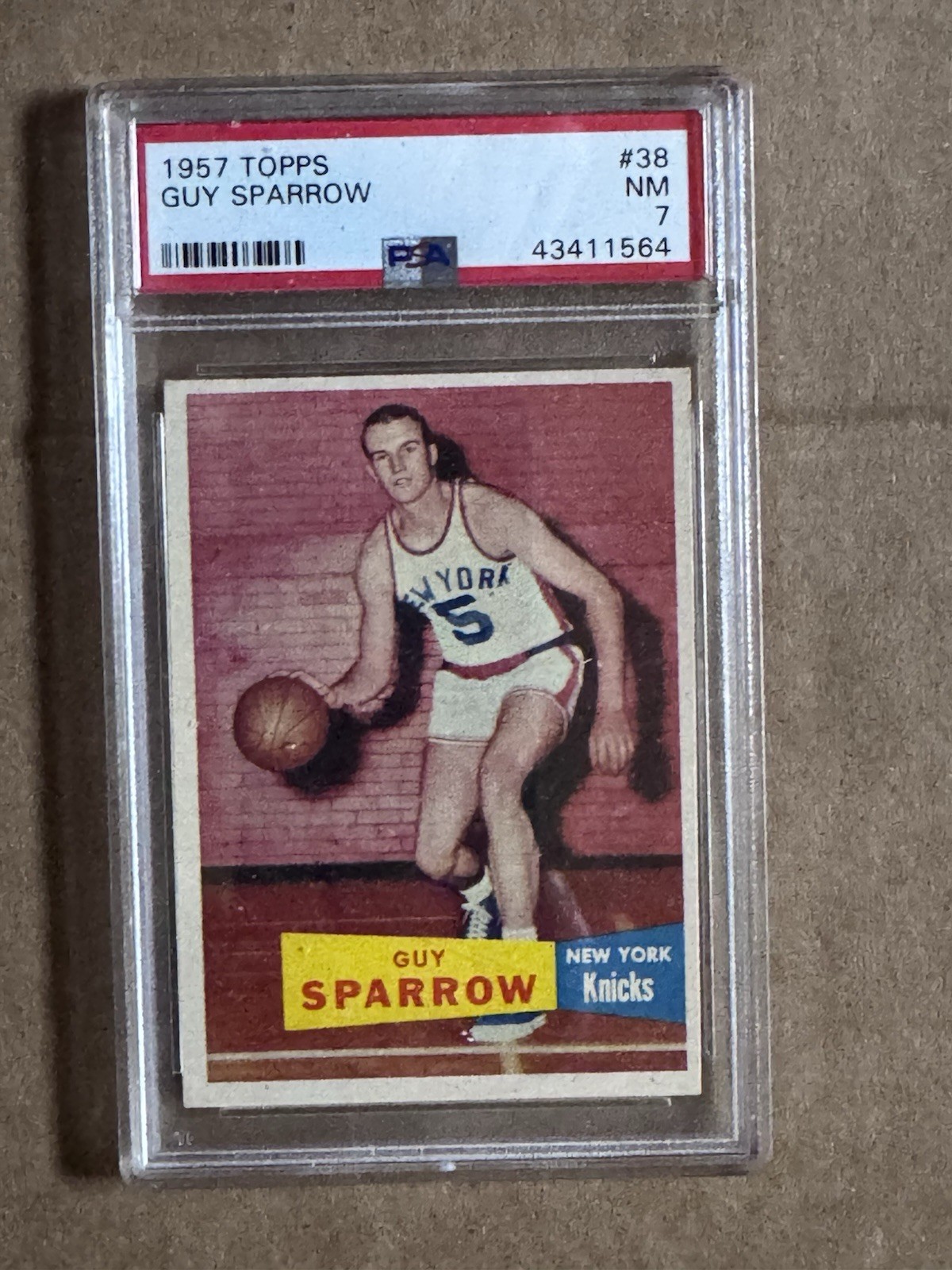 1957 Topps Guy Sparrow PSA 7