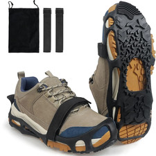 Spikeless Ice Cleats AntiSlip Shoe Traction Grips Crampons Traction Aids Slick W