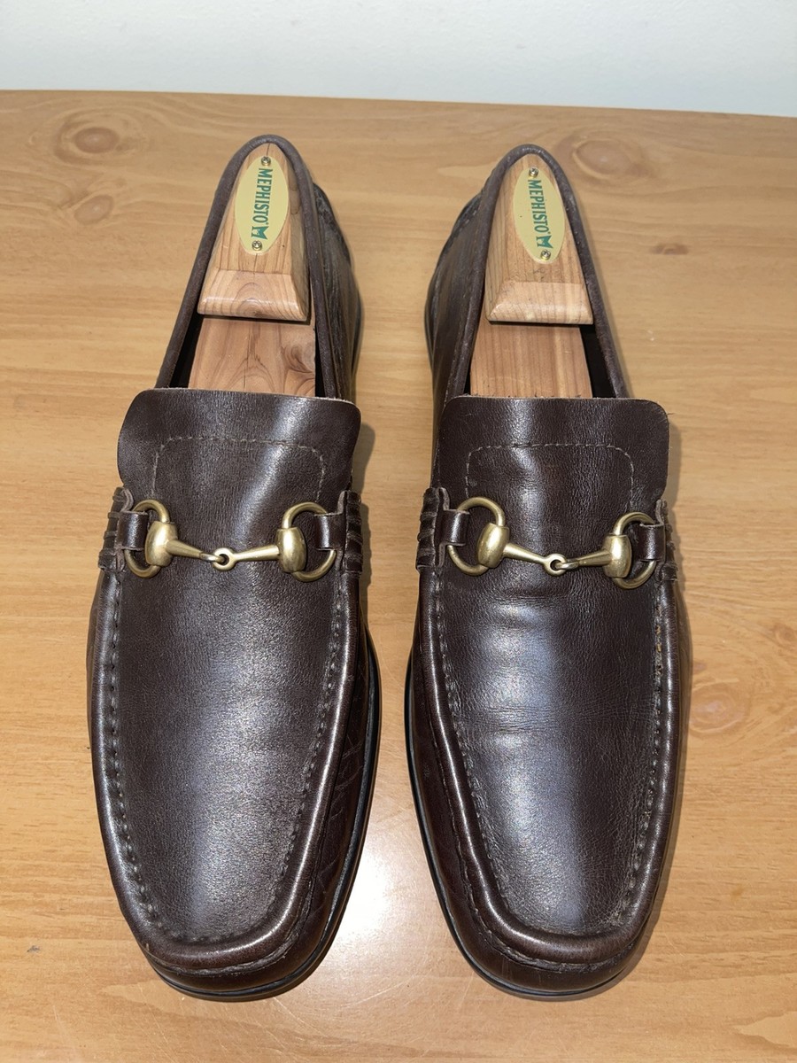 Gucci Brown Leather Gold Horsebit Driving Loafers Rubber  display picture 1