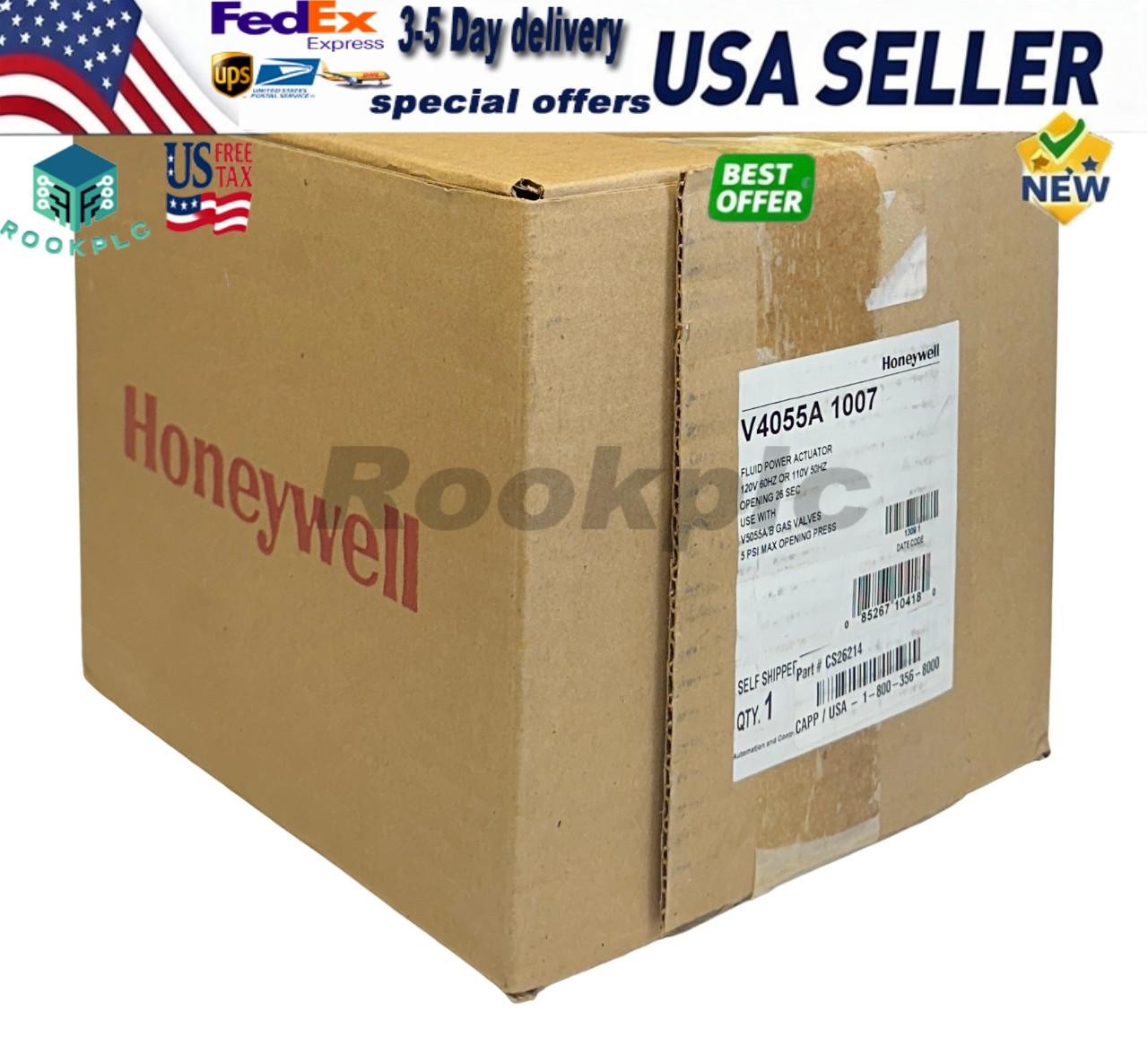 Honeywell V4055A 1007 / V4055A1007 FLUID POWER ACTUATOR 110/120V 50/60Hz NSMP