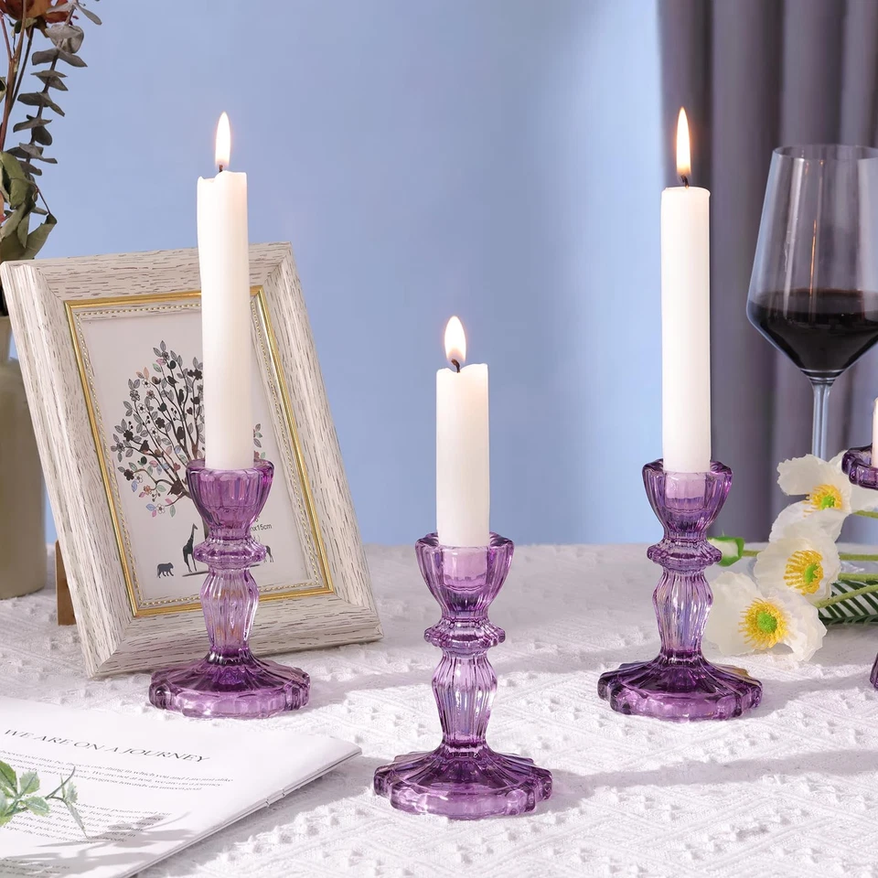 Candelabros cónicos 12 piezas, candelabros, candelabro de vidrio - De colección... Foto 4 de 4