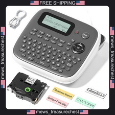 Label Maker Machine with Waterproof Laminated Tape 12mm for Office and Crafts