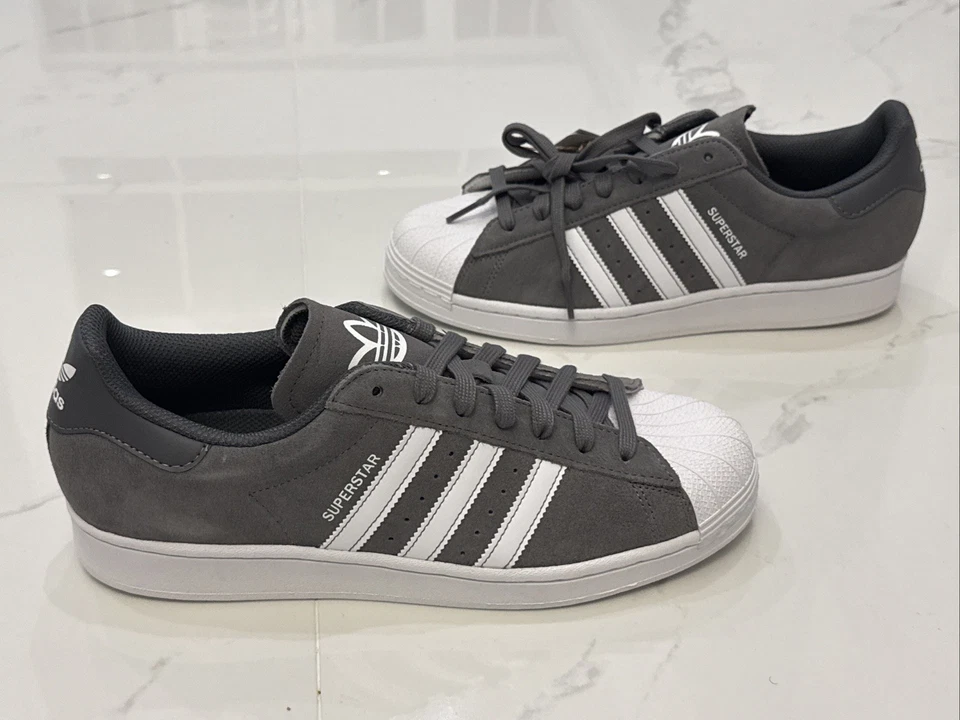ADIDAS SUPERSTAR Grey Four Ftw White Grey Five Size 10 - Image 3 of 4