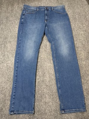 Mott & Bow Jeans Mens 36x32 Blue Slim Fit Stretch Denim Straight Leg Pants
