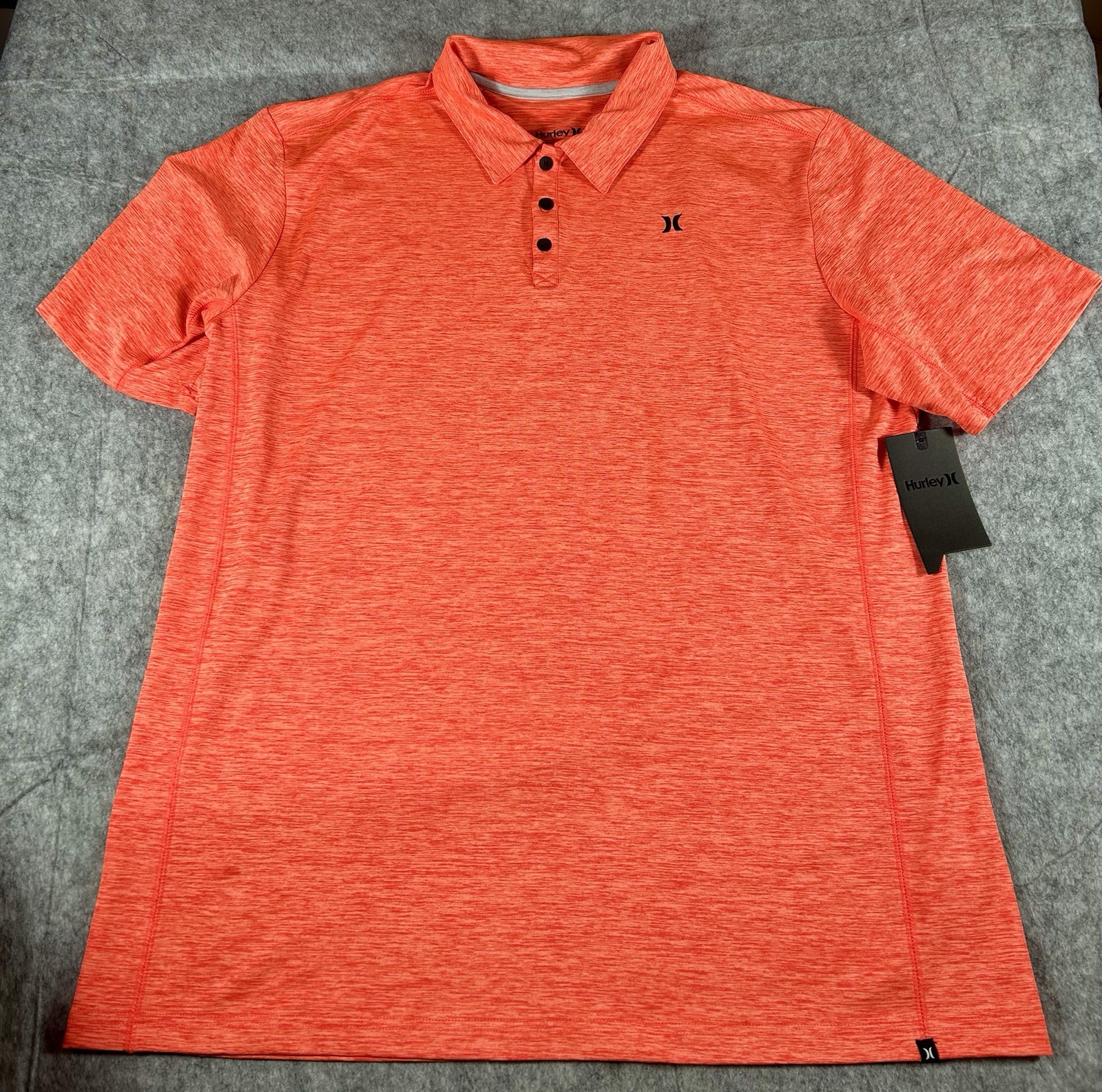 Hurley Men's Size 2XL Orange Polo Shirt Performance Golf/Surf NWT
