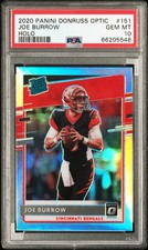 2020 Donruss Optic Rated Rookie Joe Burrow #151 Holo PSA 10