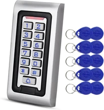 Standalone IP68 Waterproof RFID Access Control Keypad Metal Card Reader + 10Pcs
