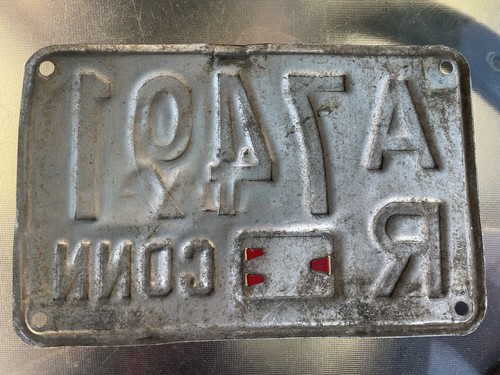 1956 Connecticut License Plate with Changeable Tab - Picture 2 of 3