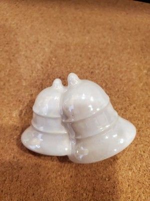 Nora Fleming White Wedding Bells *RETIRED mini * initialed