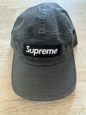 Supreme Distressed Ripstop Camp Cap Schwarz