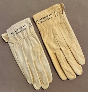 Vintage Plainsman BUSTER WELCH Ranch Cowboy Work Leather Gloves Size SMALL