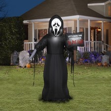 New Scream Halloween Airblown Inflatable Ghostface - 5 Ft Tall With Lights