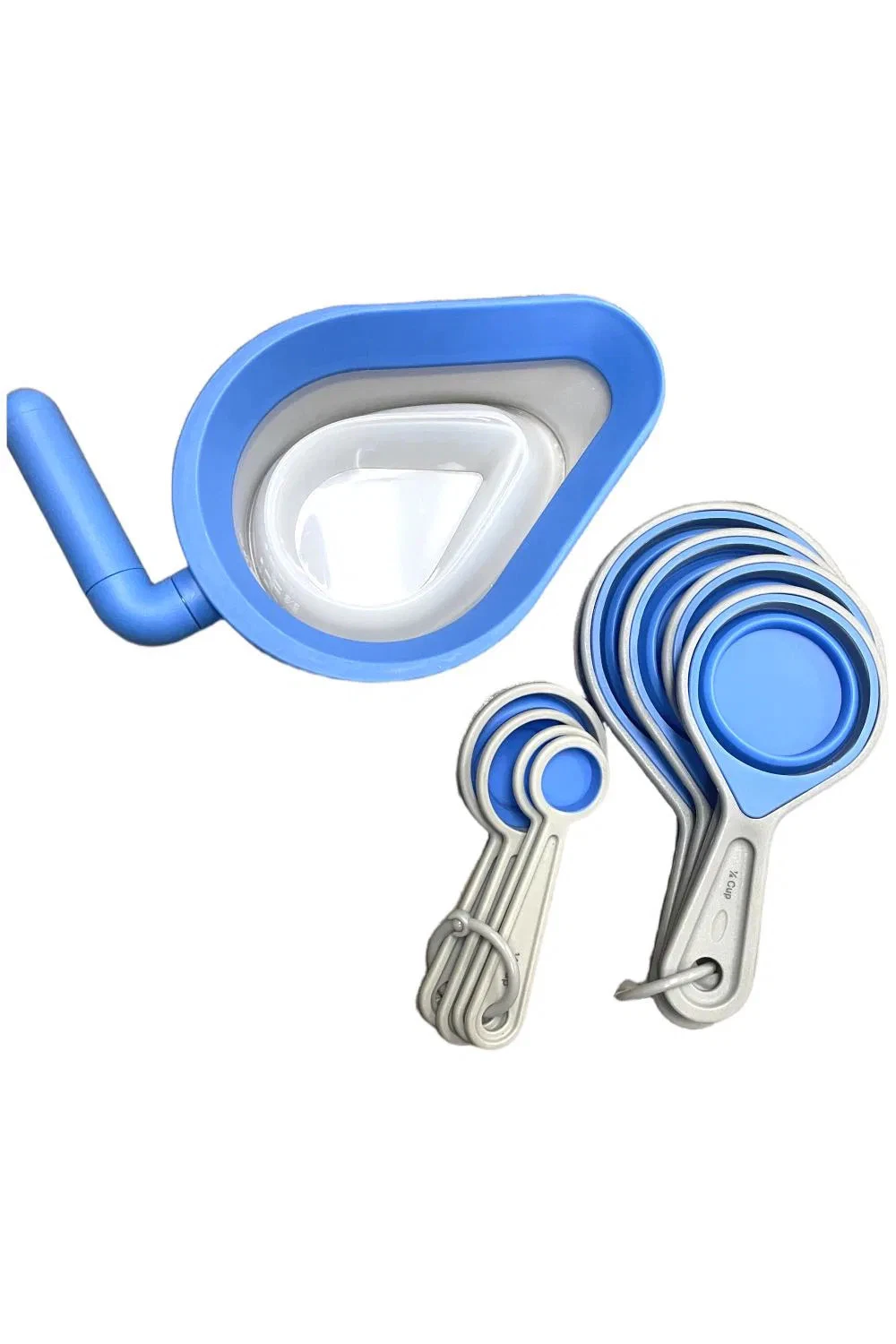 Prepology 9-Pack Silicone Collapsible Measuring Set Blue