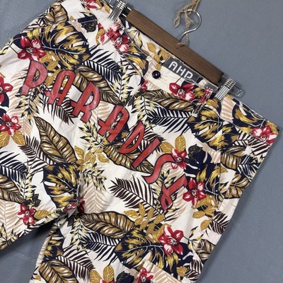Another Hype Piece AHP Bermuda Shorts Mens Sz 40 Hawaiian Paradise 13'' Inseam