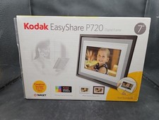 Kodak EasyShare P720 7" Digital Picture Frame Black Tested w/ Box Accessories