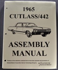 1965 Oldsmobile Cutlass Assembly Manual 442 F-85 Wagon Loose-leaf Reprint 1965 Oldsmobile Cutlass Assembly Manual 442 F-85 Wagon Loose-leaf Reprint