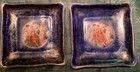 VTG  M&R Victorian Blue Hand Painted Porcelain Cigarette Trinket Box 2 trays — photo 1