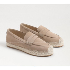Sam Edelman Shoes Womens Size 8 Taupe Suede Kai Espadrille Loafers Penny Slip On