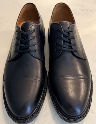 Polo Ralph Lauren Asher Cap Toe Derby Shoes Men Size 11D Black $195