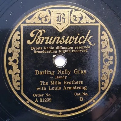 SCHELLACK The Mills Brothers With Louis Armstrong Carry Me Back To Old Virginny